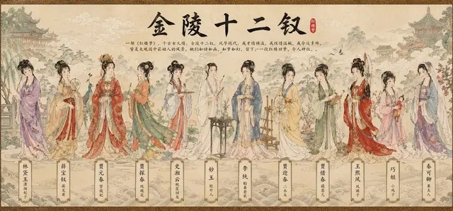 国风工笔八仙长卷插画
