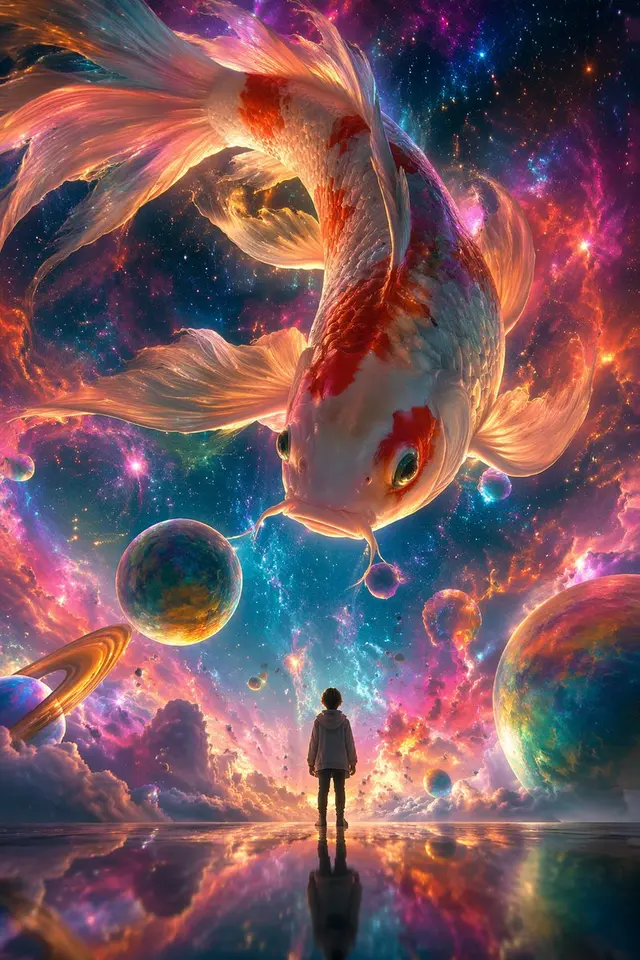 星云巨鲤与小人的奇幻对话